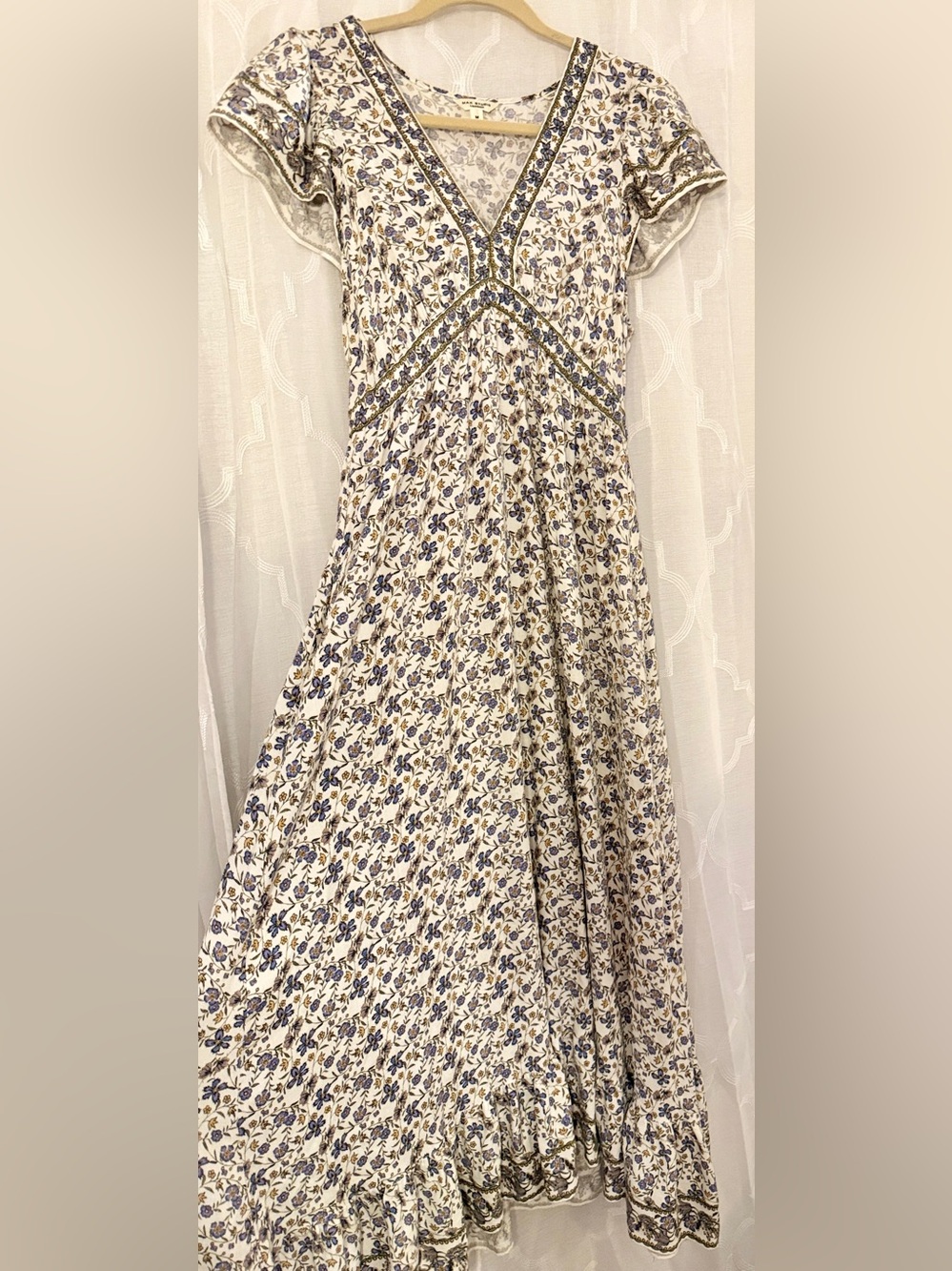 Max Studio London Floral Boho Maxi Dress Size Medium - Picture 12 of 13